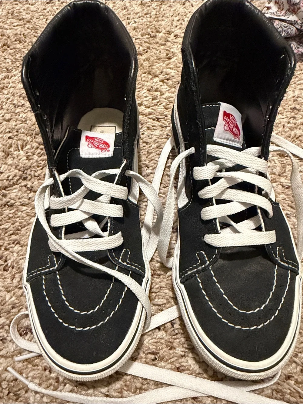 Vans women Black and White High-Top Sneakers
